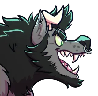 😁 4cd5e04c wilkołak, potwór, zwierzę, kreskówka, postać telegram sticker