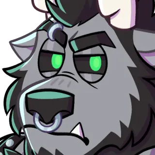 😠 4d66e40f wilk, antropo, futrzak, potwór, fantasy, postać telegram sticker