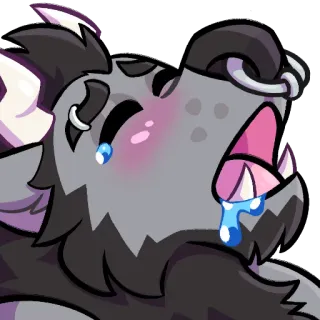 😳 62aedad0 futrzak, płaczący, wilk, antropomorficzny, smutny, łzy telegram sticker