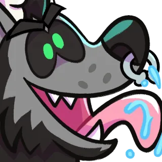 🤪 a8f263e4 kreskówka, zwierzę, wilk, pies, głowa, naklejka telegram sticker