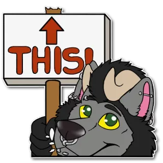 🙌 b581bce6 THIS! Strzałka, Furry, Znak, Kreskówka, Słodkie, To telegram sticker
