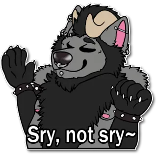 🤔 b8eae243 Sry, not sry~ Furry, Kreskówka, Antropomorficzny, Przeprosiny, Owca, Postać telegram sticker