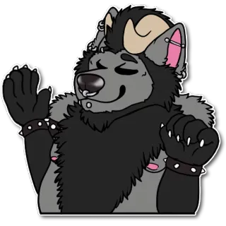 🤔 fe95ac42 Furry, Anthro, Zwierzę, Postać, Kreskówka, Antropomorficzny telegram sticker