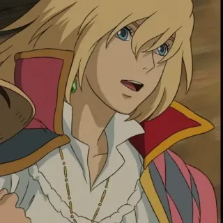 🗝 14aa29af Howl Howl's Moving Castle Anime, Karakter, Film, Fantasi, Rambut Pirang telegram sticker