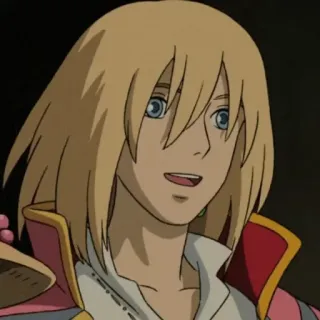 🗝 9dd31a32 Howl Howl's Moving Castle Anime, Karakter, Film, Penyihir, Studio Ghibli telegram sticker