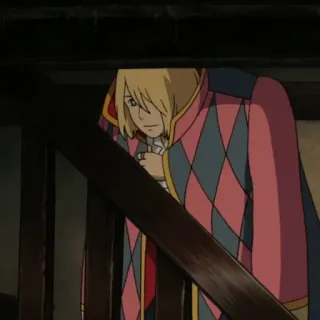 🗝 c337253d Howl Howl's Moving Castle Anime, Fantasi, Studio Ghibli, Pirang, Animasi, Howl's Moving Castle telegram sticker