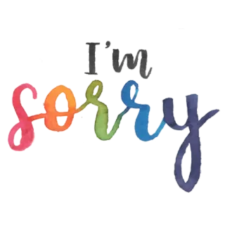 😙 6beafbce I'm sorry 抱歉, 道歉, 原谅, 后悔, 问候, 水彩 telegram sticker