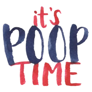 🤓 9b195ea9 it's POOP TIME 便便, 时间, 搞笑, 厕所, 浴室, 幽默 telegram sticker