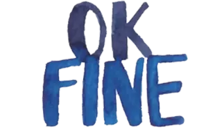 😌 b68ea253 OK FINE 好的, 行, 同意, 蓝色, 水彩 telegram sticker