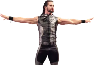 🕺 8974437b Seth Rollins Pegulat, Atlet, Pria, Berpose, Rentangkan tangan telegram sticker