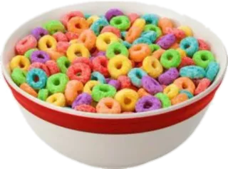 🤩 1494bb3d Müsli, Frühstück, Essen, Fruit Loops, Schüssel telegram sticker
