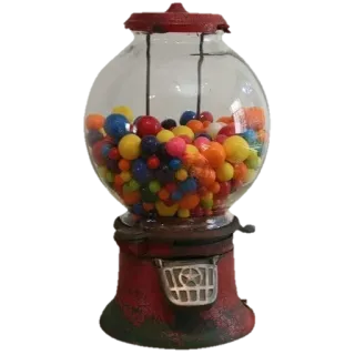 🤩 2292b36b Kaugummi Automat, Süßigkeiten, Vintage, Süßes, Kaugummis, Rot, Spielzeug telegram sticker