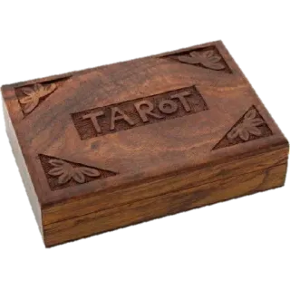 🤩 436db5ed TAROT Tarot, Holzkiste, Mystisch, Wahrsagerei, Zukunft, Esoterik telegram sticker