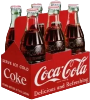 🤩 9254875f SERVE ICE COLD Coke Coca-Cola Delicious and Refreshing RETURN BOTTLES IN THIS CARTON Coca-Cola, Cola, Limo, Getränk, Trinken, Retro, Klassisch, Erfrischend telegram sticker