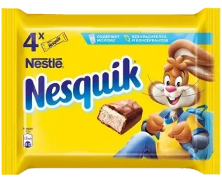 🤩 9a336145 Nesquik Bunny Nesquik Schokolade, Snack, Hase, Nestlé, Nesquik, Süßigkeiten, Süßes telegram sticker