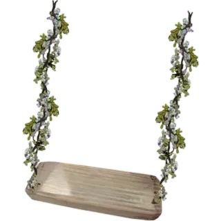 🤩 a89fe169 Schaukel, Holz, Blumen, Natur, Deko, Hängend telegram sticker