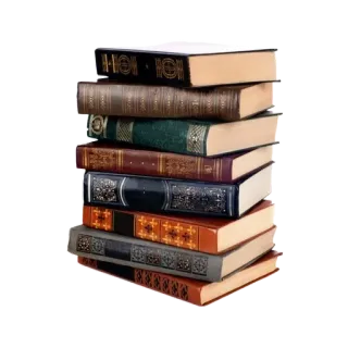 🤩 d4cbbf13 bücher, stapel, literatur, lesen, wissen, alte bücher, vintage telegram sticker