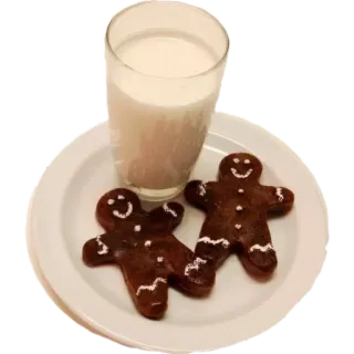 🤩 f7e61f1d lebkuchen, plätzchen, milch, weihnachten, essen, dessert, leckerei, feiertag telegram sticker