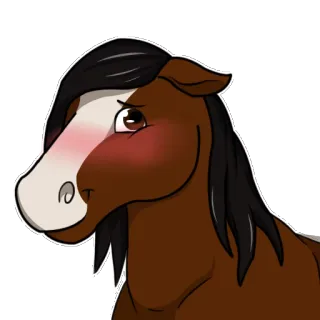 😊 cf6c7f2b 馬, 動物, 漫画, ウマ, 哺乳類 whatsapp sticker