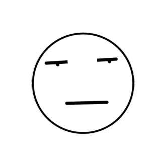 😒 36a5a7fd in espressivo, emoji, faccia, bianco, cerchio, neutro, umore telegram sticker