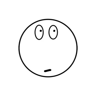 😦 4ef163c9 faccia, espressione, emoji, adesivo, confuso, bianco telegram sticker