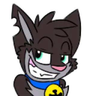 😉 02580894 cartoon, animal, cat, furry, smile, happy whatsapp sticker