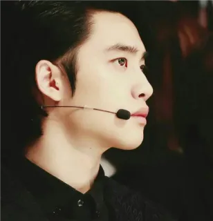 😐 7ac6d47d man, korean, singer, actor, celebrity, idol, microphone telegram sticker