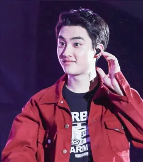 😅 b5ab976d ARB
ARMY
MIGHT man, kpop, singer, red jacket, black shirt telegram sticker