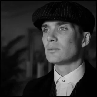 ◾ 7f76d154 Thomas Shelby Peaky Blinders 托马斯·谢尔比, 浴血黑帮, 基里安·墨菲, 黑帮, 帽子, 肖像, 演员 telegram sticker