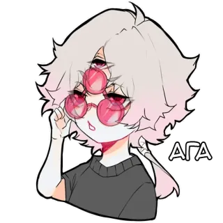 😅 9cd53e8b AGA Стиль аниме, Наклейка, Мультфильм, Персона telegram sticker
