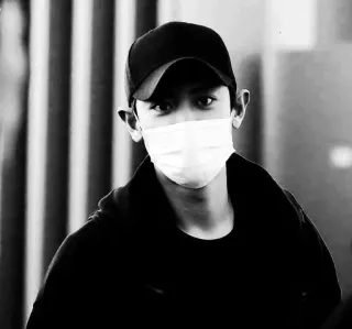 ♠️ 62c042db маска, человек, монохром, чёрно-белый telegram sticker