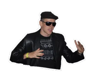 😎 709cc41a hombre, gafas de sol, chaqueta, sombrero, persona, adulto telegram sticker