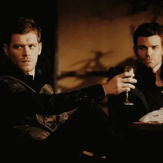 🕯 4f93a0e8 Klaus Mikaelson The Originals vampire, brother, wine glass, elegant, tv show, supernatural telegram sticker