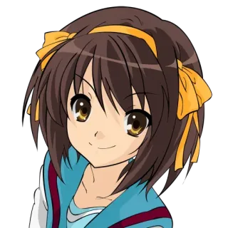 ☺️ 3921af51 Haruhi Suzumiya The Melancholy of Haruhi Suzumiya 动漫, 女孩, 角色, 凉宫春日, 女学生, 卡通, 漫画 telegram sticker