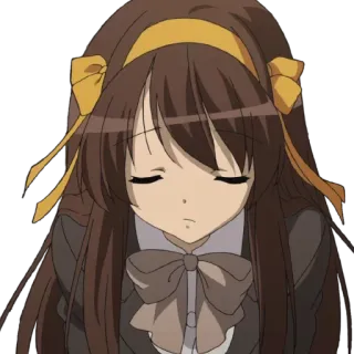😣 fc2fa663 Haruhi Suzumiya The Melancholy of Haruhi Suzumiya 动漫, 凉宫春日, 忧郁, 日本动漫, 卡通 telegram sticker