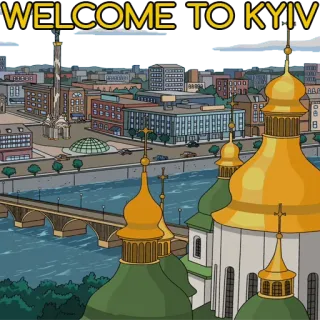 🇺🇦 416e24a7 WELCOME TO KYIV 키이우, 우크라이나, 도시, 건축, 여행 whatsapp sticker