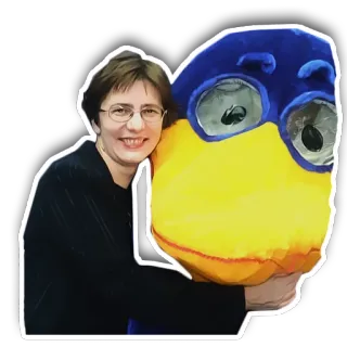 😃 2a39b50f 女性, ポートレート, 人, 眼鏡, 笑顔, 顔 telegram sticker