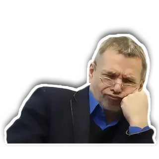 😕 31e6d525 男, 考える, ポートレート, 真剣, オフィス, ビジネスマン telegram sticker