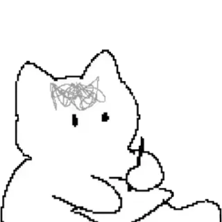 ⁉️ 3077eaa6 gatto, dito medio, offensivo, gesto, scarabocchio, cartone animato whatsapp sticker