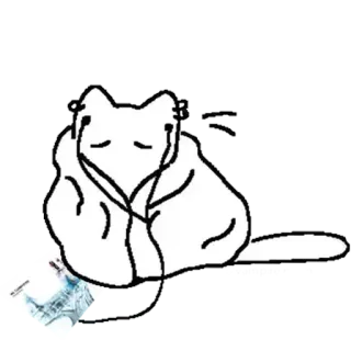 🎧 558e8812 gatto, cuffie, musica, animale, carino, adesivo whatsapp sticker