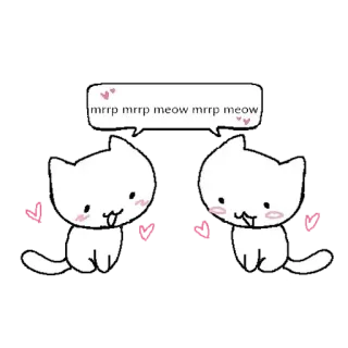 ❤️‍🩹 a75c1755 mrrp mrrp meow mrrp meow gatto, carino, miao, cuore, kawaii, gattino whatsapp sticker