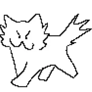 😏 b0cfd61a gatto, che cammina, animale, bianco, semplice, cartone animato whatsapp sticker