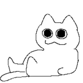 🫠 e13f834f gatto, cartone animato, animale, carino, meme, divertente whatsapp sticker