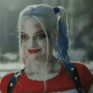 😈 abe92909 Harley Quinn Suicide Squad Harley Quinn, Margot Robbie, DC Comics, Suicide Squad, Penjahat, Gila, Antihero telegram sticker