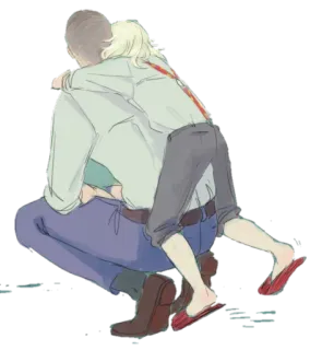 😘 94ce8efd abrazo, padre, hijo, cariño, abrazar telegram sticker