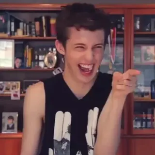 ⚡ fee35a69 ยิ้ม, ผู้ชาย, คน, ชี้ whatsapp sticker