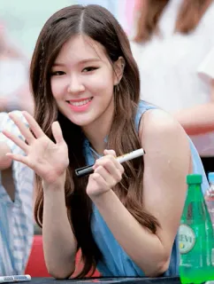 💫 3d8cdbf7 woman, smile, waving, portrait, person, cheerful whatsapp sticker