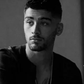 😐 09a037ac Zayn Malik singer, portrait, celebrity, music, black and white telegram sticker