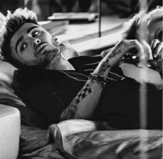 😐 a1672ddc person, man, black and white, portrait, bed telegram sticker