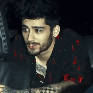 😐 eb88d49e Zayn Malik person, celebrity, portrait, singer, Zayn Malik telegram sticker